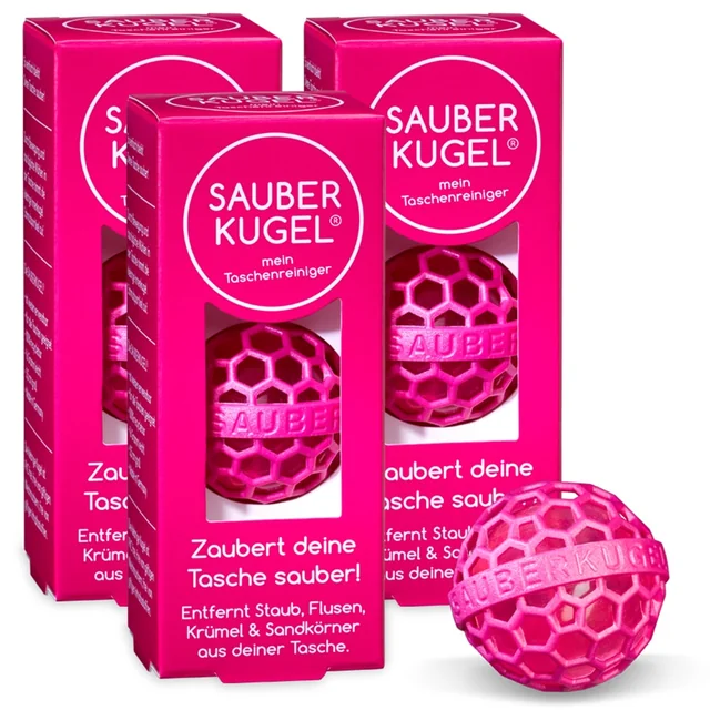 Tassenreinigeris – Schoonmaakbal – Roze – Herbruikbaar – 3-pack