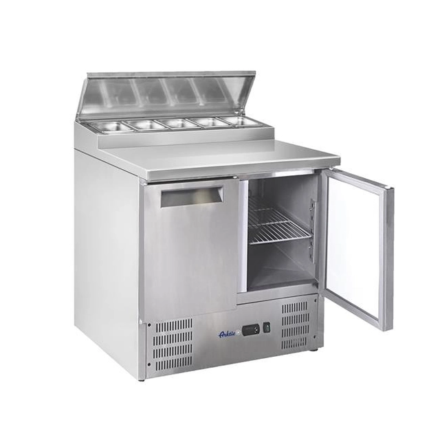 Tavolo da insalata refrigerato 2- porta con estensione 5*GN 1/6 nuovo fattore Arctic Hendi 236222