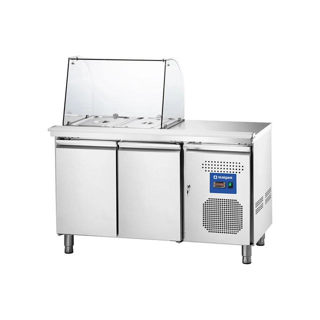 Tavolo da insalata refrigerato con prolunga e piano di lavoro Stalgast 832225