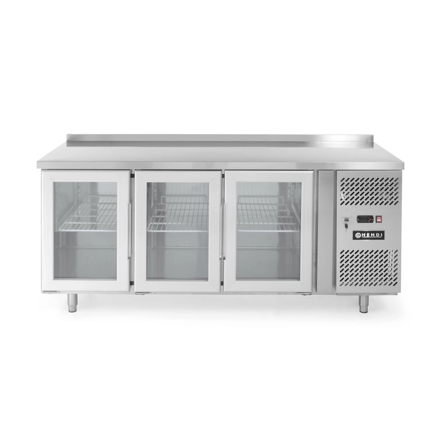 Tavolo refrigerato 3-drzwiowy smaltato con piano di lavoro 180cm - Hendi 233436