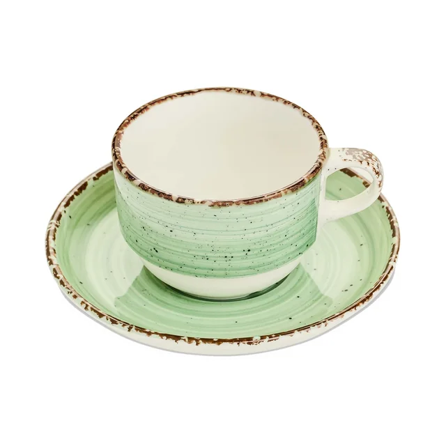 Taza y platillo de jade 230 ml