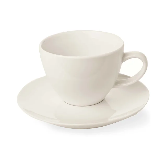 Taza y platillo elegante Crema 230 ml