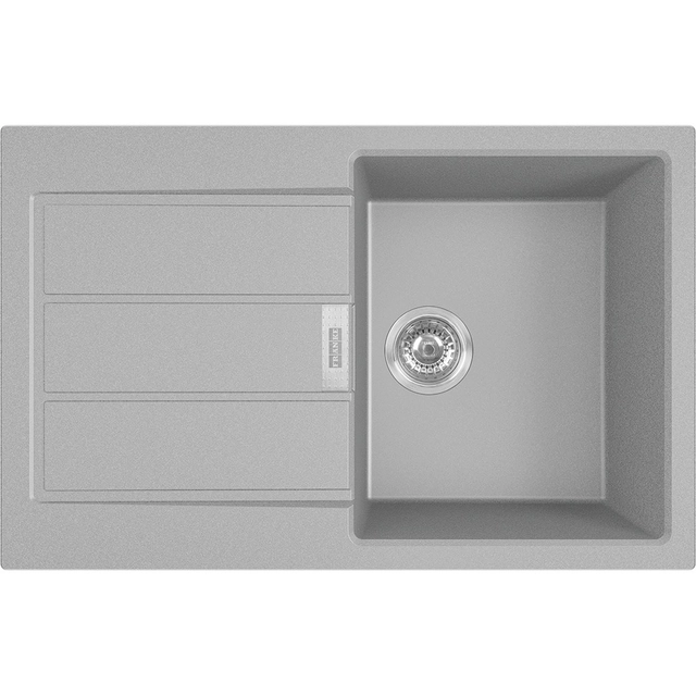 Tectonite spoelbak Franke, Sirius S2D 611-78 met plugventiel, Urban Grey