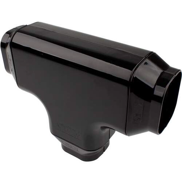 Tee para canal de tubo condicionador Tecnosystemi, Black-Line DT72-EXC preto