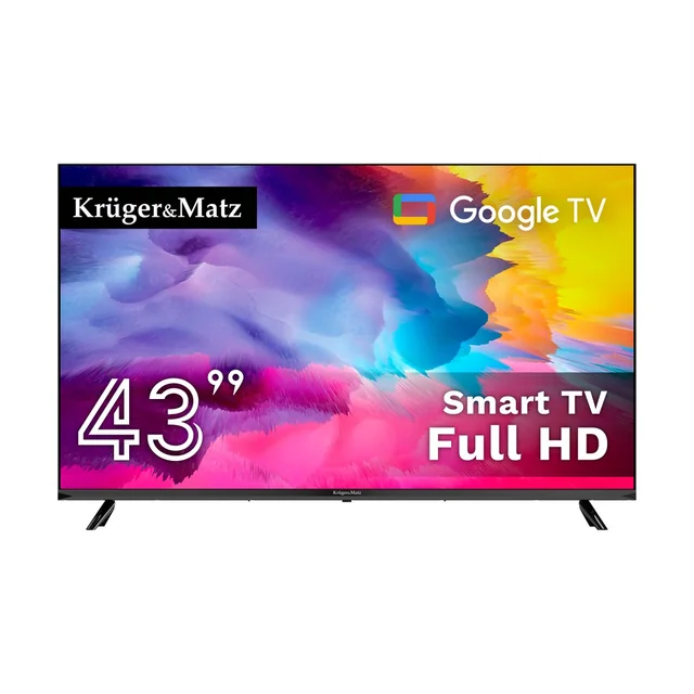 Télé Kruger&amp;Matz 43&quot; FHD Google TV DVB-T2/T/C H.265 HEVC