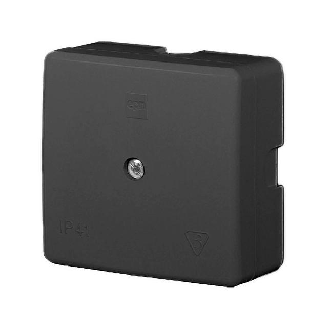 Teleleonic surface-mounted box 60x60x30 IP41, without insert, black