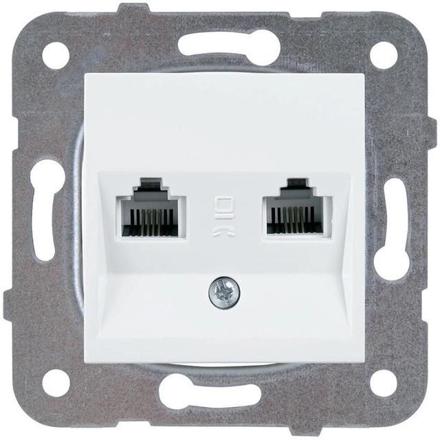 Telephone socket 2xRJ11 Viko Panasonic Karre white