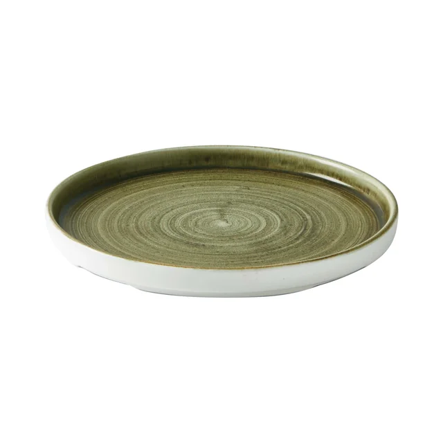 Teller mit hohem Rand in Plume Green, 210mm