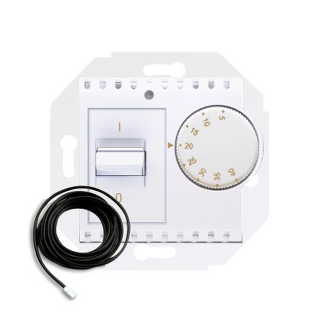Temperatūras regulators ar ārējo sensoru komplektā ar zondi, balts Simon54