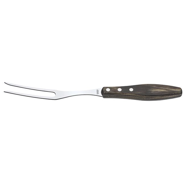 Tenedor para carne 306 mm, línea Churrasco, marrón oscuro