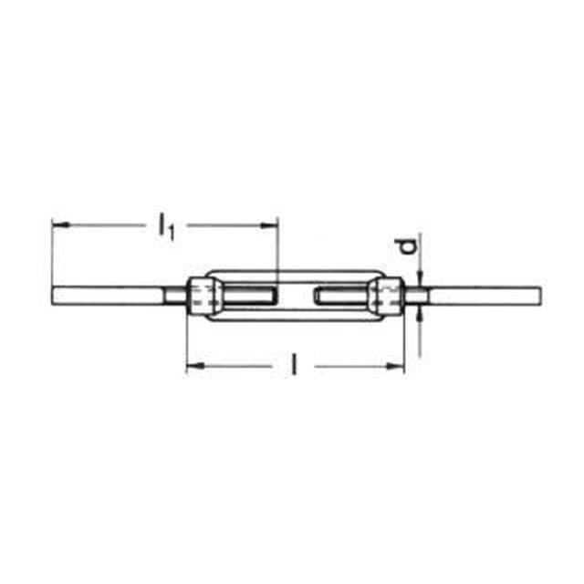 tensioner M30 ZINC S235JR straight ends (welding) DIN 1480