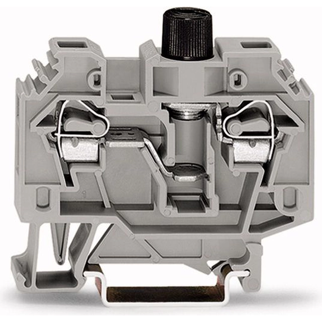 Terminal fusível Wago 6mm2 cinza 10A G 5x 20mm DIN 35mm (282-122)