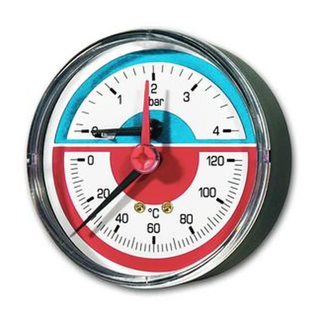 Termomanometrs TM 0-120°C, 0-6 bārs, aizmugurējais IVAR