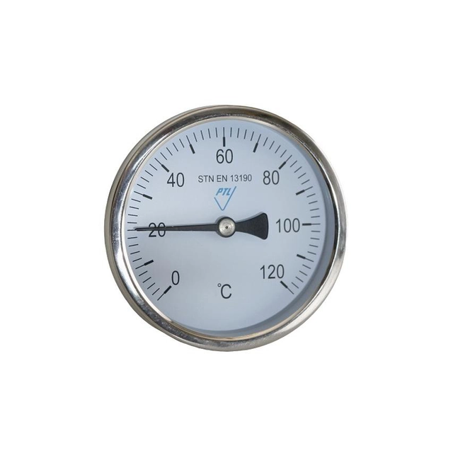 Termómetro directo de pozo 0-120°C, L=100 mm bimetálico Prematlak