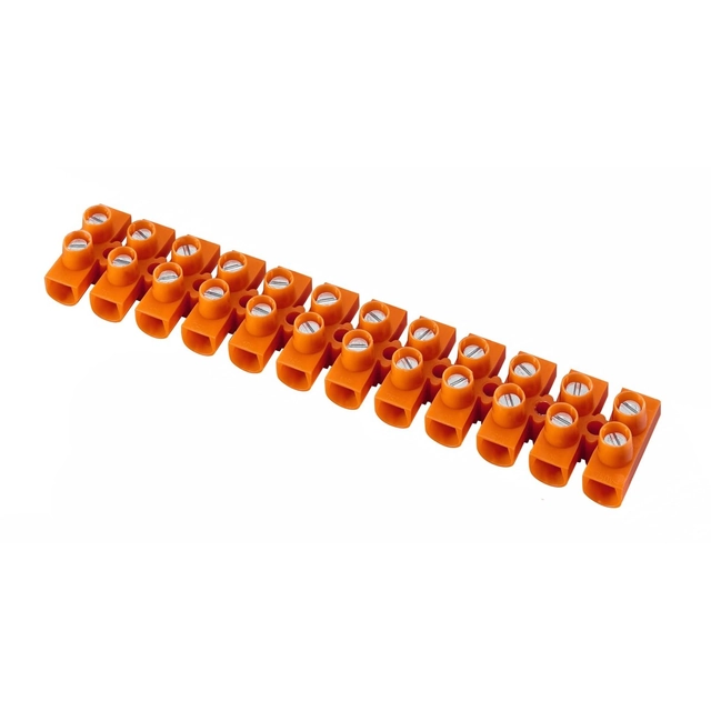 Termoplastisk gängad plint LTF12-10.0 orange, STANDARD