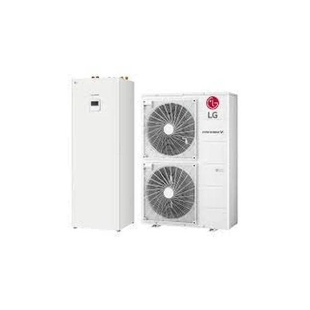 ТЕРМОПОМПА ВЪЗДУХ-ВОДА LG THERMA V, SPLIT IWT, 12 KW Ø3 С ИНТЕГРИРАН БОЙЛЕР 200 L