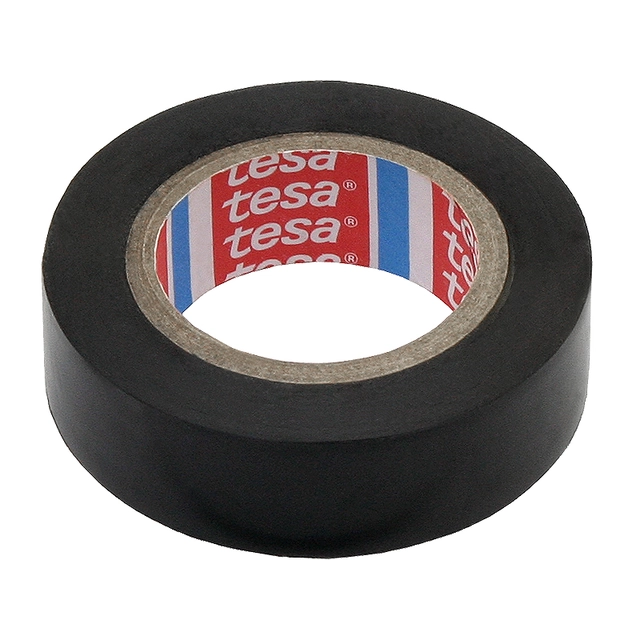 TESA 20m/19mm PVC-klæbende tape, SORT