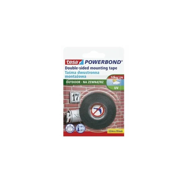 Tesa Powerbond Outdoor double-sided mounting tape 1.50m x 19mm