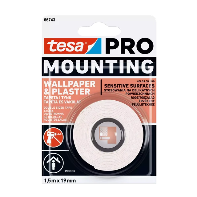 Tesa PRO montāžas tapetes un apmetums 1,5mx19mm