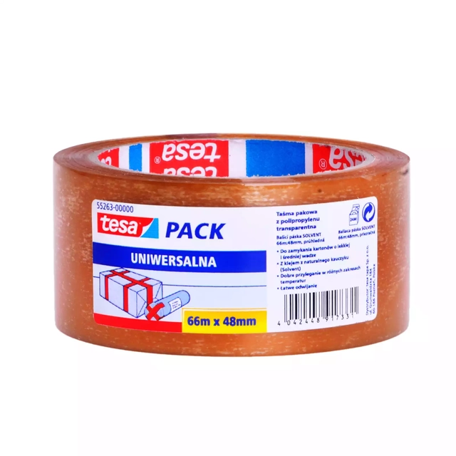 Tesa Rubber Packing Tape 66mx48mm καφέ 1 τεμ