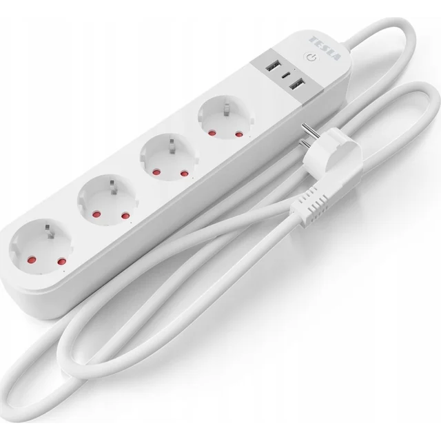 Tesla power strip 4 sockets 2 m white (TSL-SPL-SPS300)