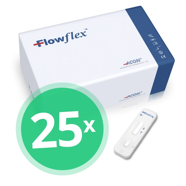 Test antygenowy do wymazu z nosa FlowFlex, opakowanie 25ks