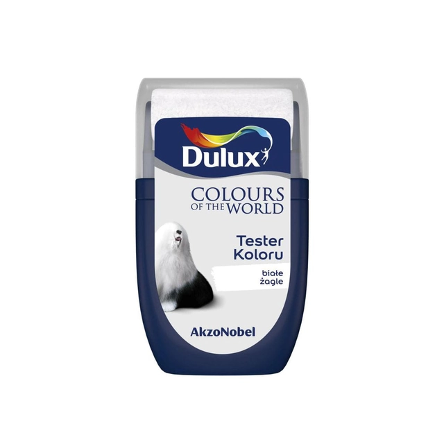 Tester farieb Dulux Colours of the World biele plachty 0,03 l