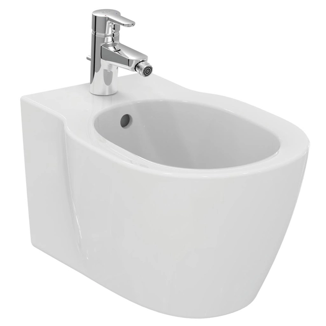 The bidet hangs Ideal Standard Connect, with hidden attachments