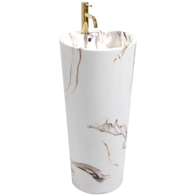 The freestanding ceramic washbasin Blanka Marble Marble