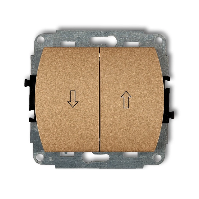 The mechanism of the normally open shutter switch, golden metallic KARLIK TREND 8WP-8