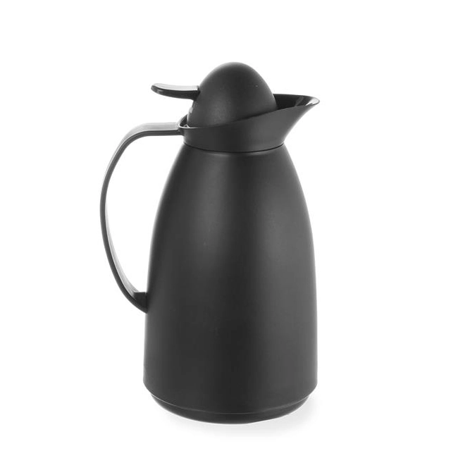 Thermos con inserto in vetro Nero