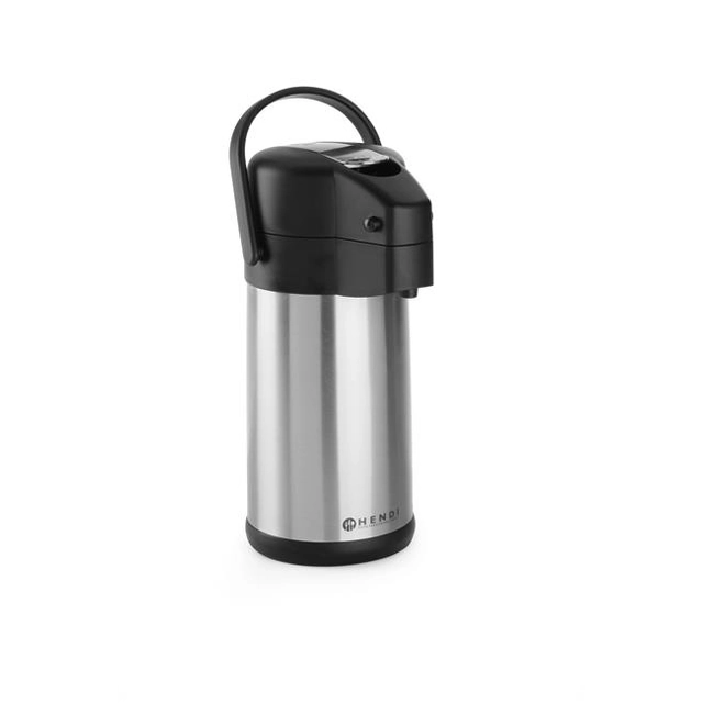 Thermos with a pump