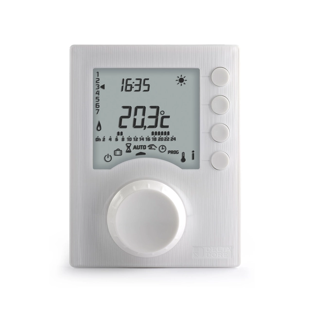 Thermostat programmable filaire pour chaudière ou pompe à chaleur non réversible TYBOX 117+