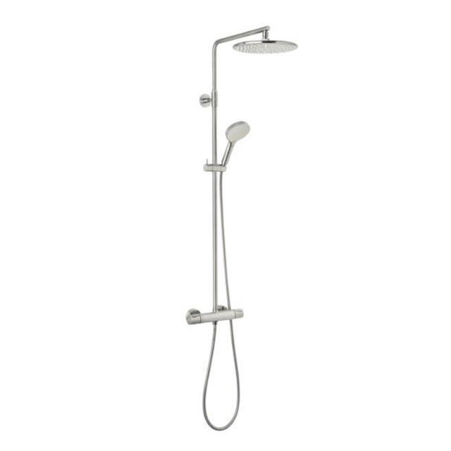 Thermostatic shower system DAMIXA SILHOUET, stainless steel