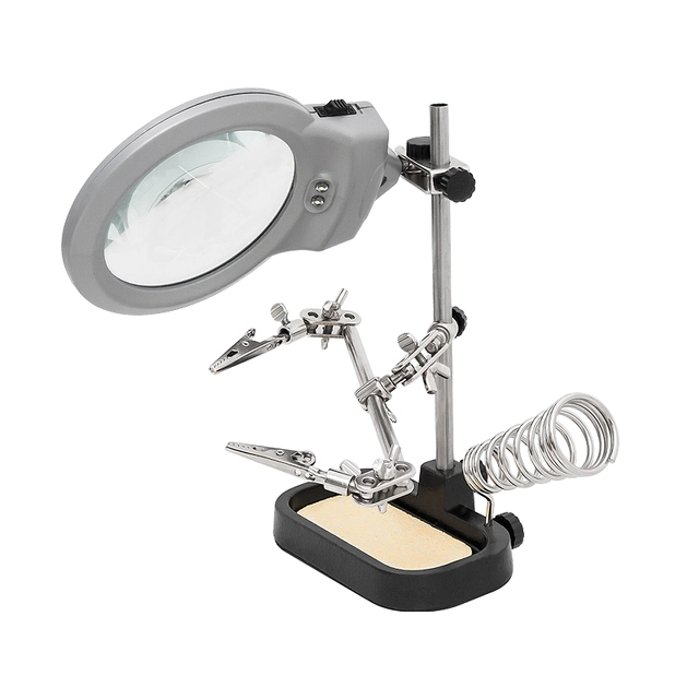 Third hand magnifier + sponge holder