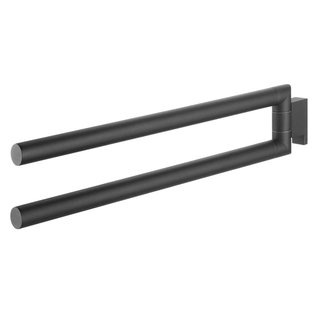 Tiger Bold towel rail with 2 rails, matt black