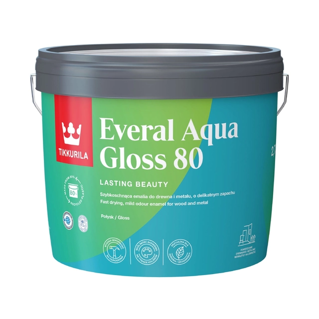 Tikkurila Everal Aqua Gloss akryyli emalipohja A 80 2,7L