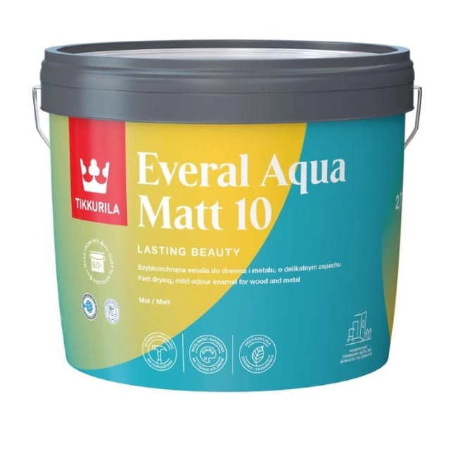 Tikkurila Everal Aqua Smalto acrilico opaco 10 Base A 0.9L