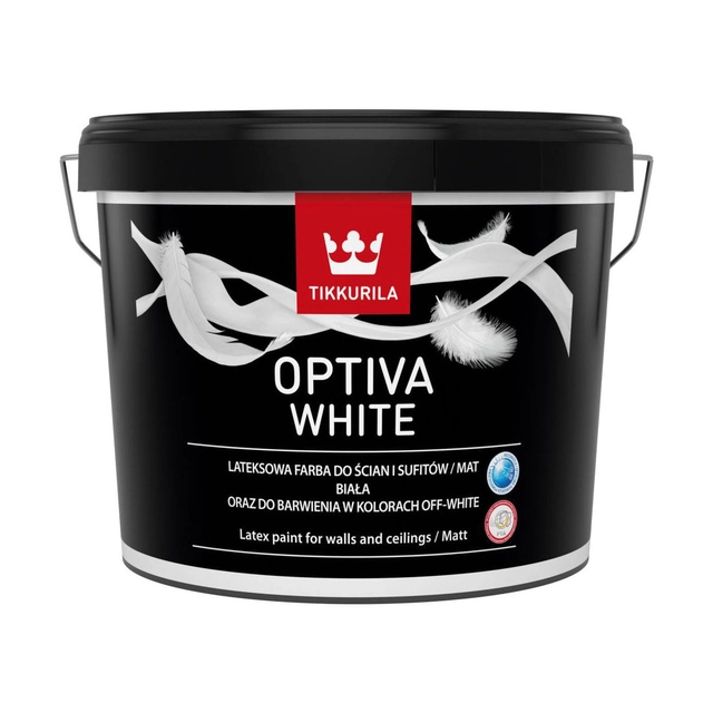 Tikkurila Optiva White latex paint 9 liters