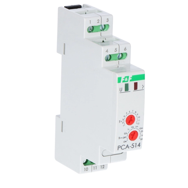 Time transmitter PCA-514 DUO single-function-averse (delayed disconnection), contacts:1P ,U=230 and 24V, I=10A, 1 module