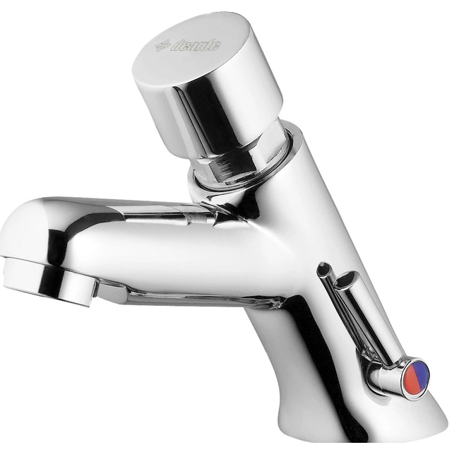 Timed Deante Press faucet with temperature control