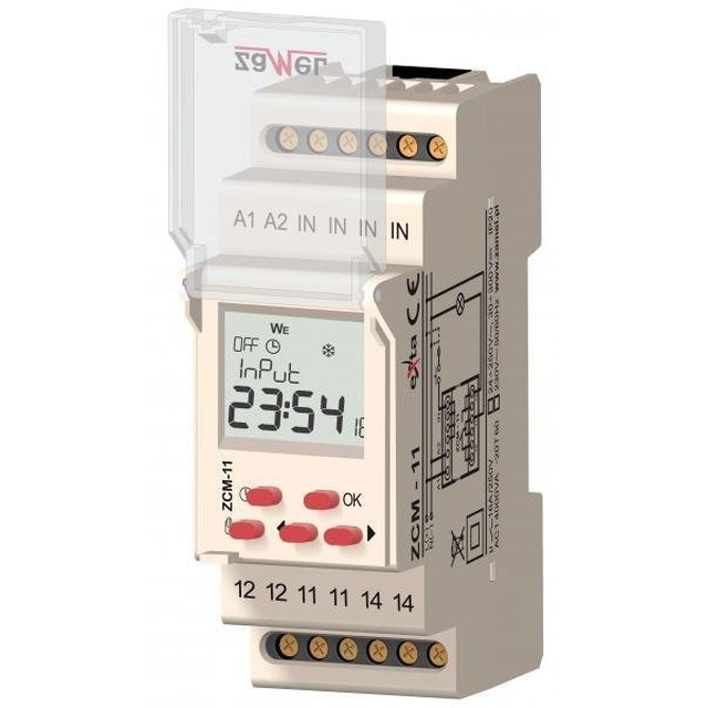 timer 1-KAN. wekelijks 230V AC-TYPE:ZCM-11