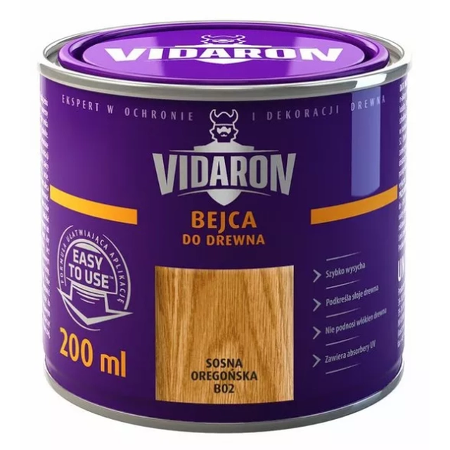 Tinte para madera Pino Oregón 0,2l VIDARON B02