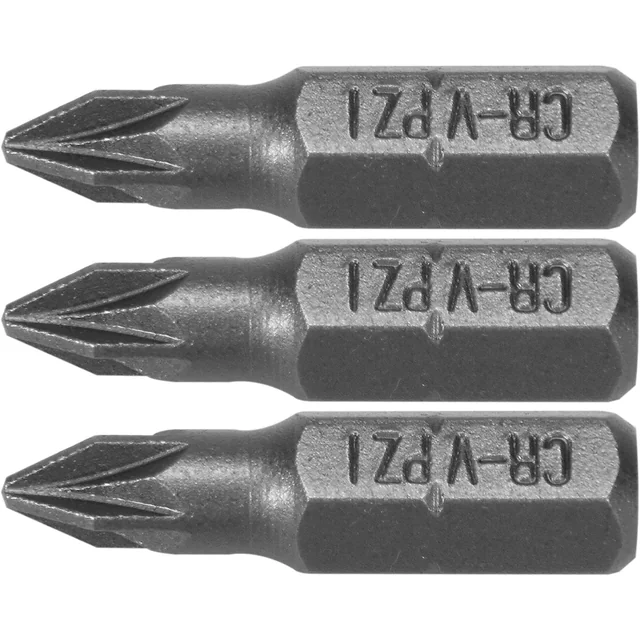 Tip Bit for Screwdrivers Drills PZ1 x 25 STHOR 3 Pieces