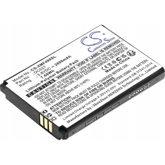 Tipo di batteria ricaricabile Cameron Sino Dc027 Dc-027 per router mobile Xiaomi F490 4g F490g4 / Cs-xmf490sl