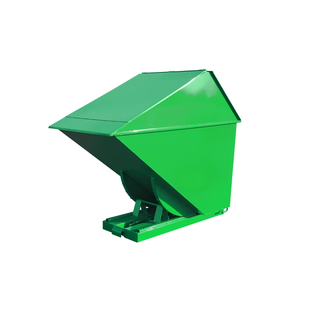 Tippo self-unloading container - 1700 L., built-up, green with door