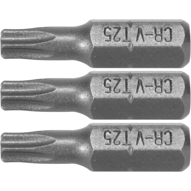 Tips Bits for Screwdrivers Drills T25 25mm STHOR 3 Pieces