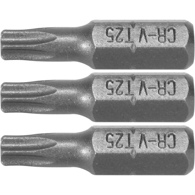 Tips Bits för skruvmejslar Borr T25 25mm STHOR 3 Stycken