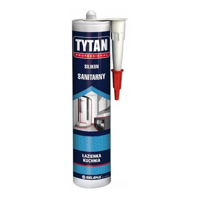 Titan Sanitär silikon vit 280ml