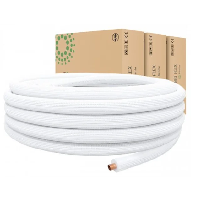 Tivento TUYAU EN CUIVRE COUVERT POUR CLIMATISATION 1/2 cercle 50m TIVENTO FLEX